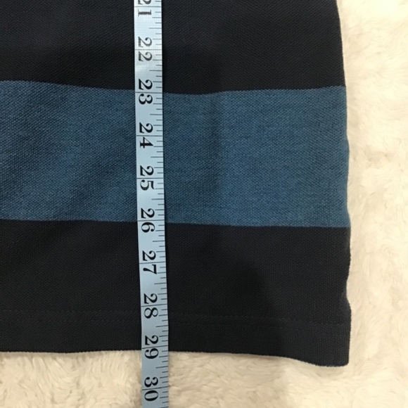 Gap Men Size XXL Navy Stripe Rugby Classic Fit Pique Polo Shirt Casual Cotton - Picture 6 of 6